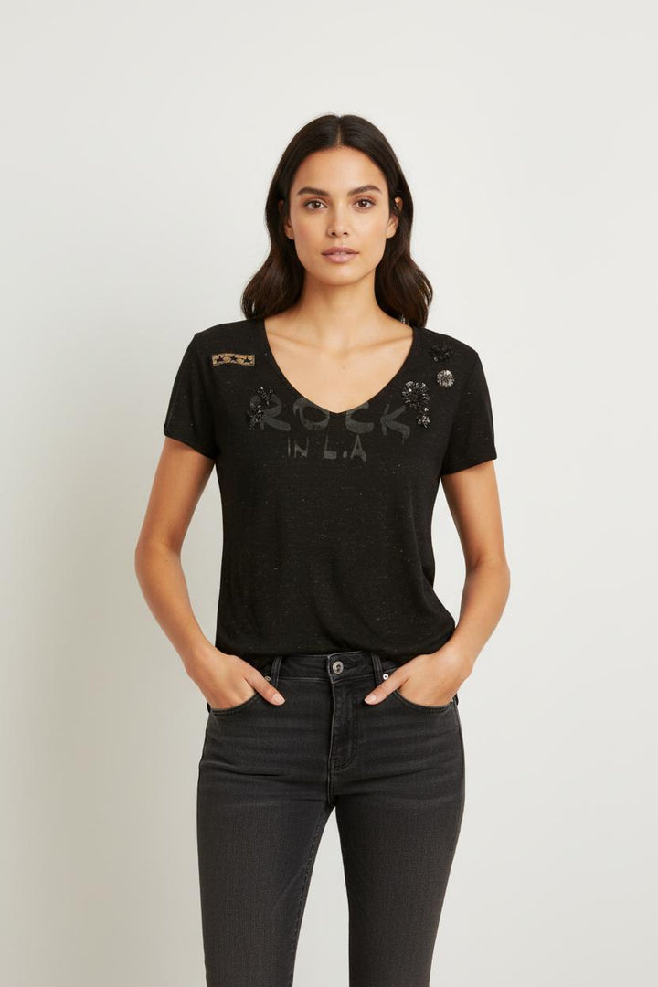 Tee-shirt Noir - Taille M/38