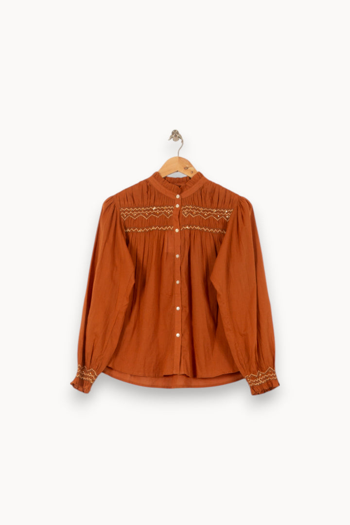 Blouse Marron - Taille S/36 de la marque Louise Misha | PARAD55790 - Vendu par Paradigme - Image 2