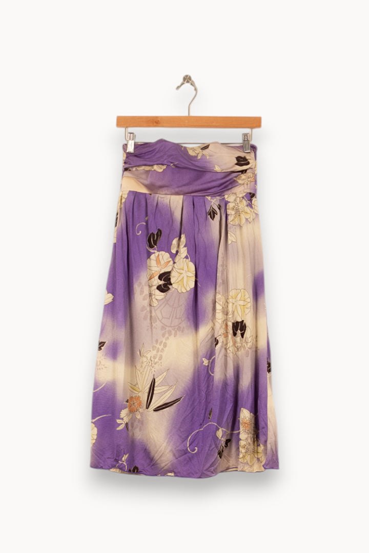Robe Courte Violette et Beige - Taille XL/42 de la marque Max Mara | PARAD55807 - Vendu par Paradigme - Image 2