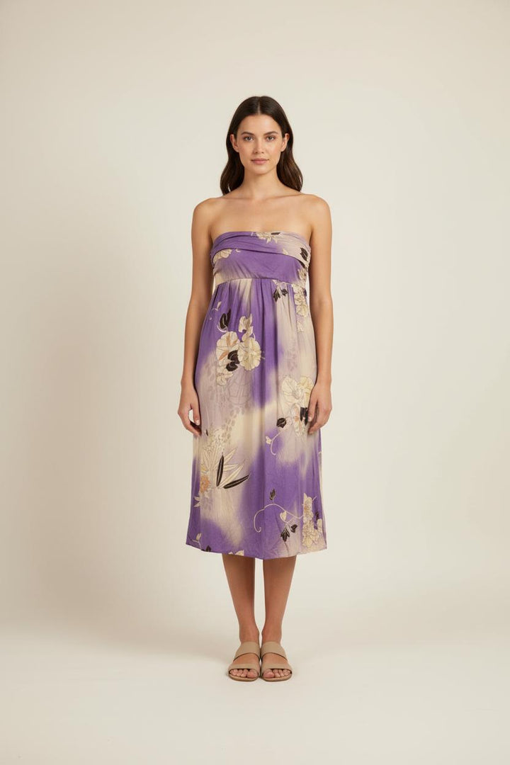 Robe Courte Violette et Beige - Taille XL/42 de la marque Max Mara | PARAD55807 - Vendu par Paradigme - Image 1