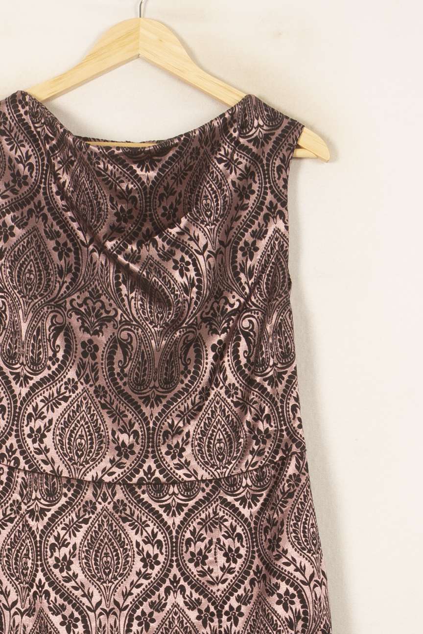 Robe Évasée Rose et Noir - Taille S/36 de la marque Max Mara | PARAD55814 - Vendu par Paradigme - Image 3