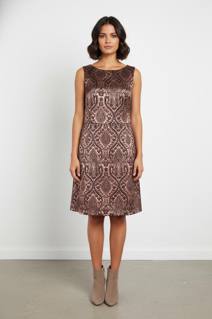 Robe Évasée Rose et Noir - Taille S/36