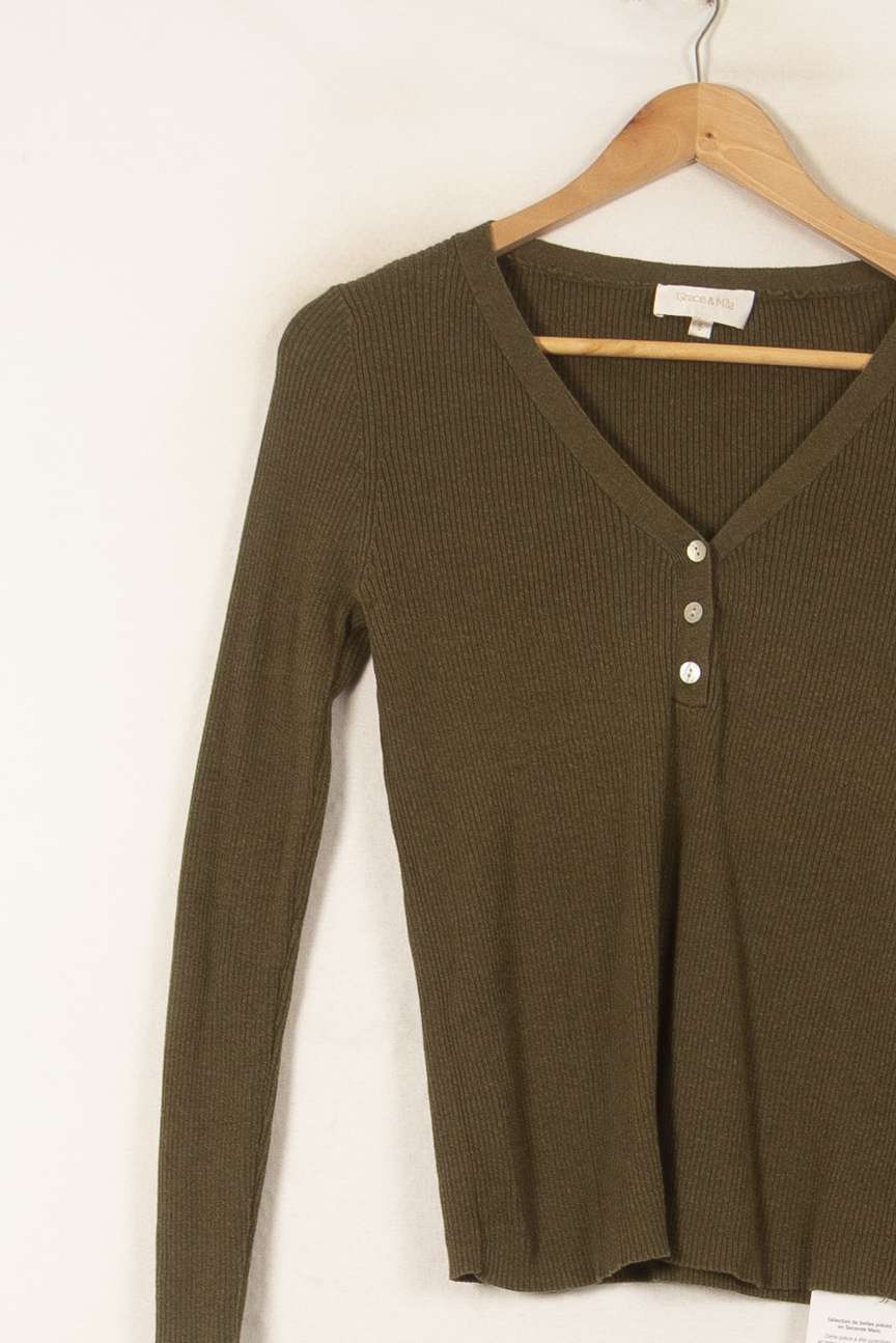 Pull Vert - Taille S/36 de la marque Grace & Mila | PARAD55817 - Vendu par Paradigme - Image 3