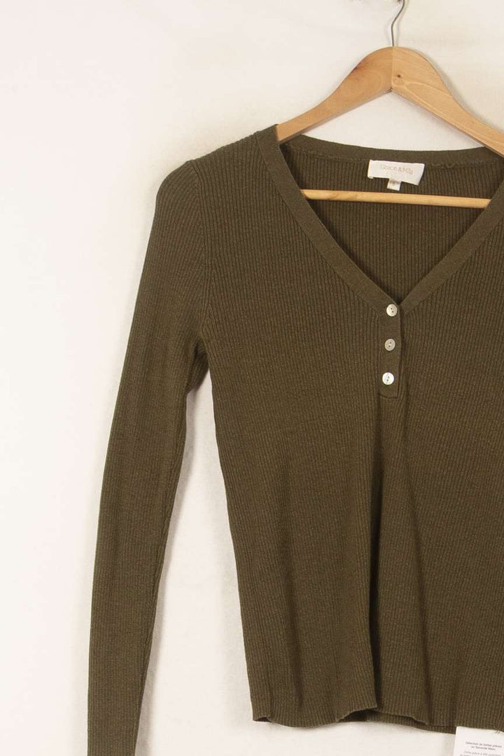 Pull Vert - Taille S/36 de la marque Grace & Mila | PARAD55817 - Vendu par Paradigme - Image 3