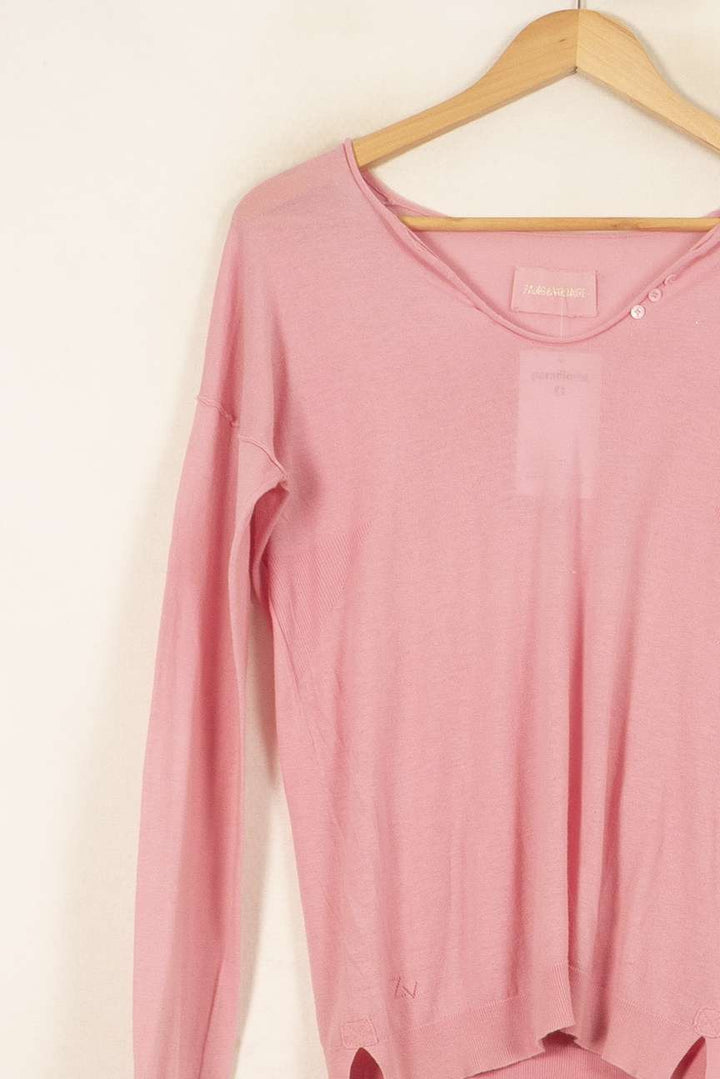 Pull Rose - Taille S/36 de la marque Zadig&Voltaire | PARAD55818 - Vendu par Paradigme - Image 3