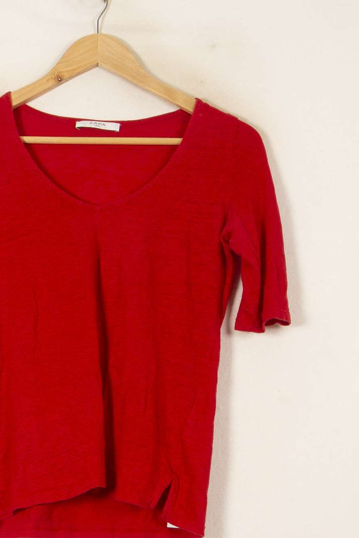 Tee-shirt Rouge - Taille S/36 de la marque ZAPA | PARAD55819 - Vendu par Paradigme - Image 3
