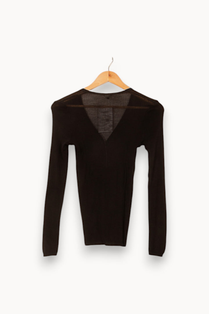 Cardigan Noir - Taille S/36 de la marque Claudie Pierlot | PARAD55822 - Vendu par Paradigme - Image 4