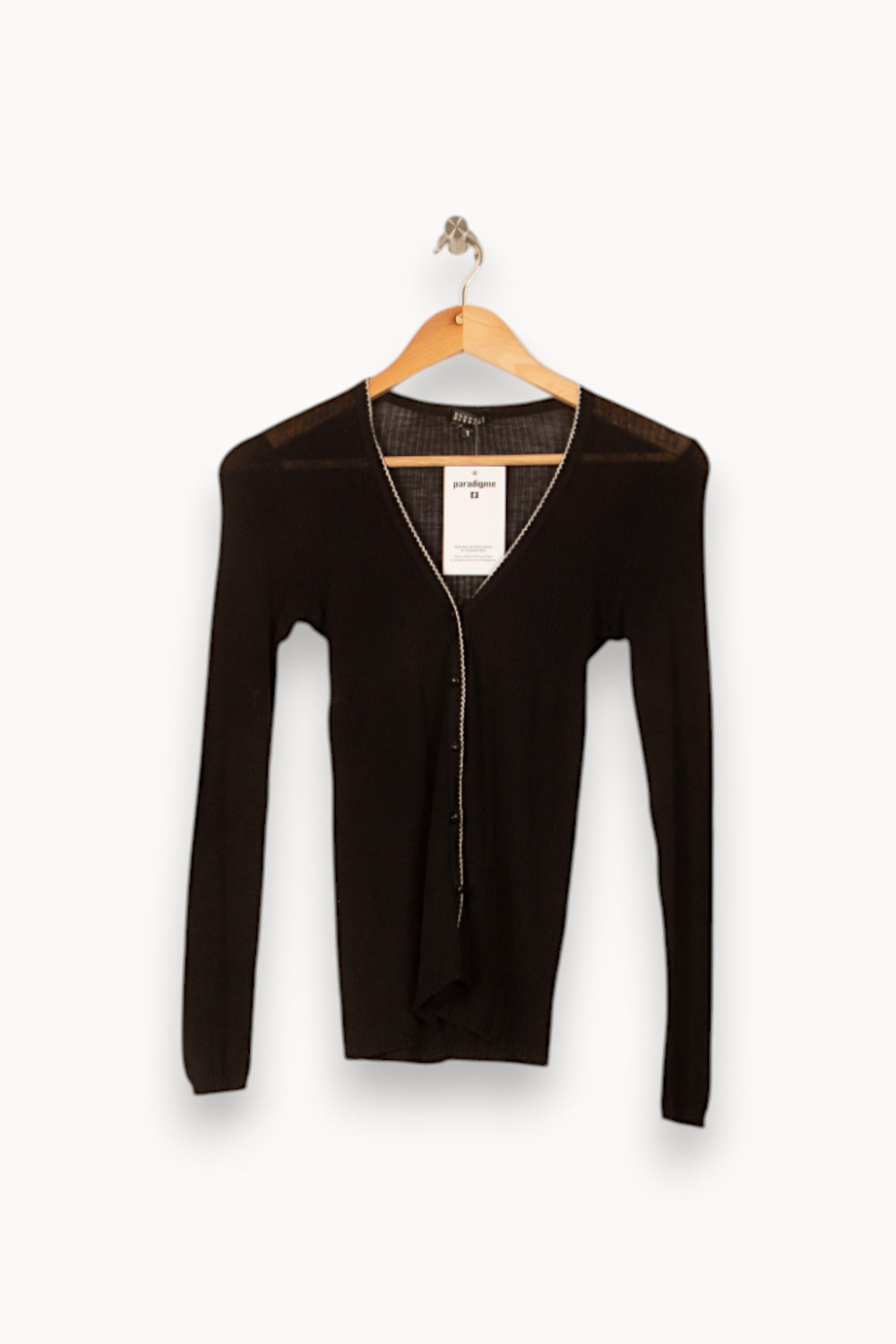 Cardigan Noir - Taille S/36 de la marque Claudie Pierlot | PARAD55822 - Vendu par Paradigme - Image 2