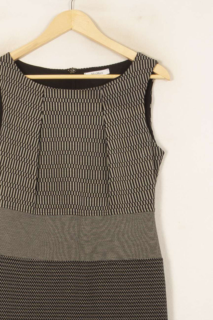 Robe Sans Manches Grise et Noire - Taille S/36 de la marque Max Mara | PARAD55824 - Vendu par Paradigme - Image 3