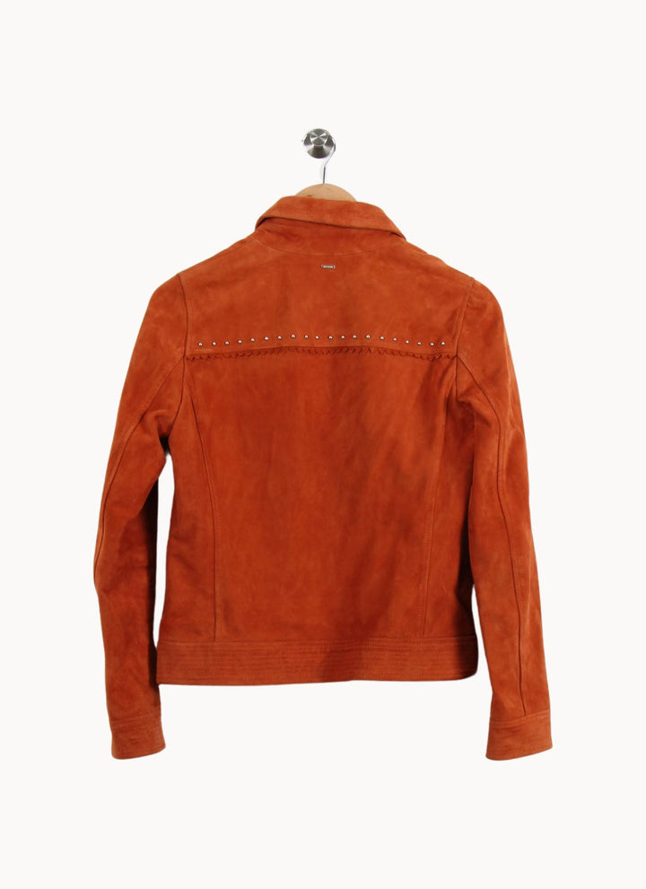 Veste en daim orange - Taille M/38 de la marque IKKS | PARAD55832 - Vendu par Paradigme - Image 4