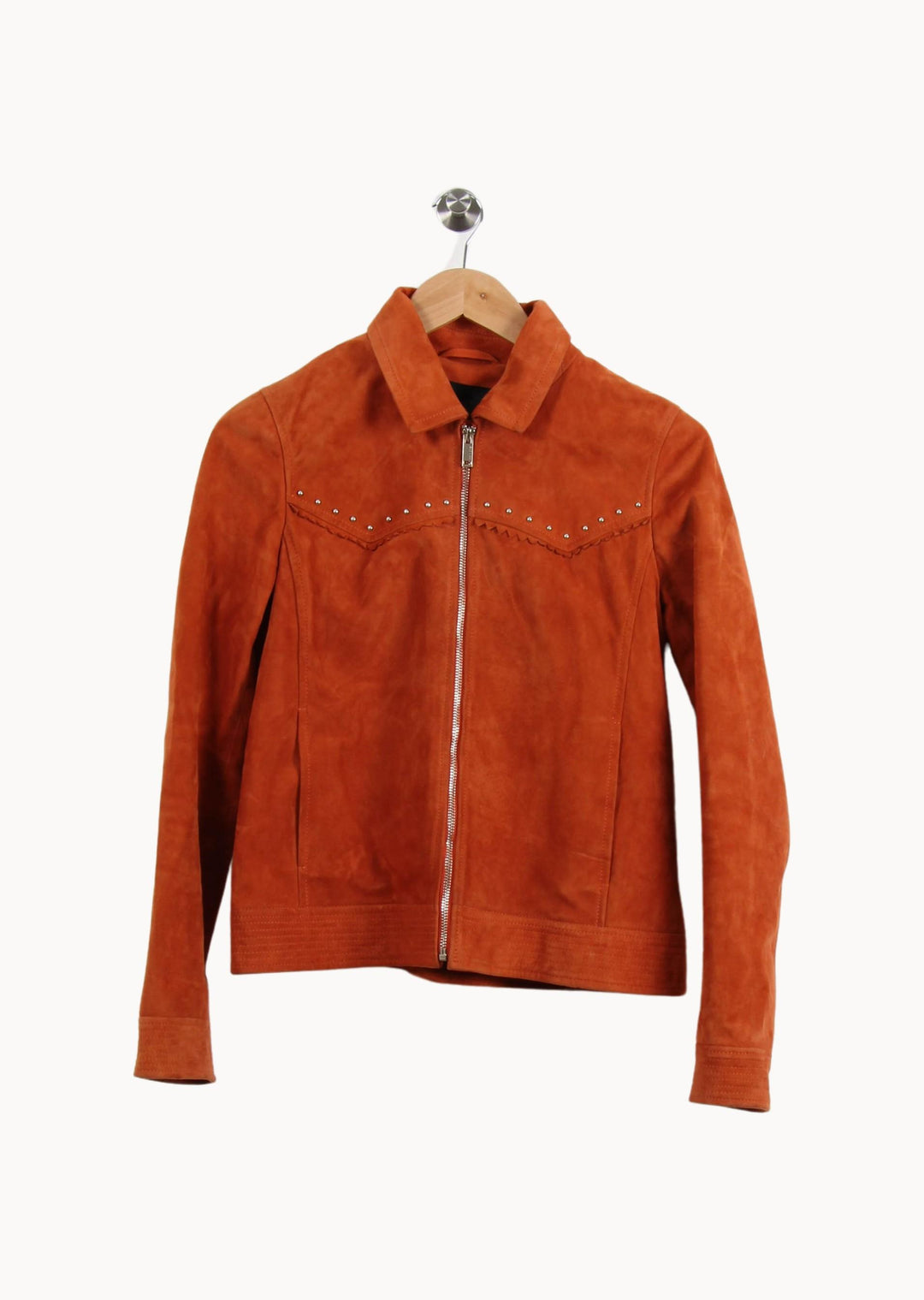 Veste en daim orange - Taille M/38 de la marque IKKS | PARAD55832 - Vendu par Paradigme - Image 2