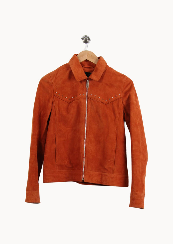 Veste en daim orange - Taille M/38 de la marque IKKS | PARAD55832 - Vendu par Paradigme - Image 2