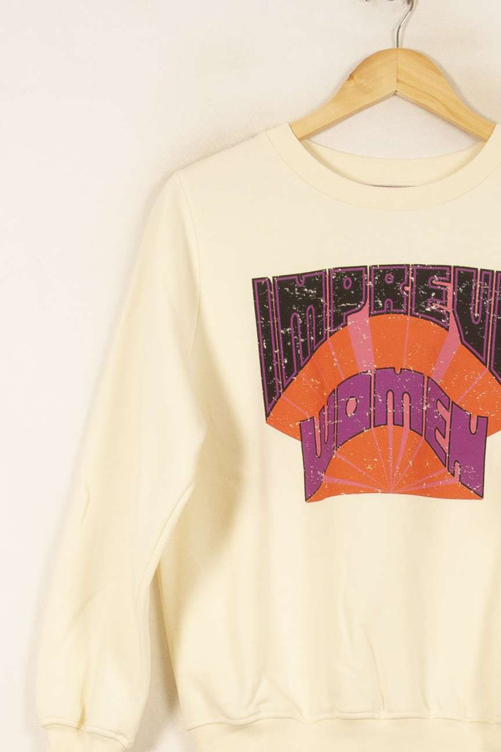 Sweatshirt Beige - Taille XS/34 de la marque Imprevu | PARAD55833 - Vendu par Paradigme - Image 3