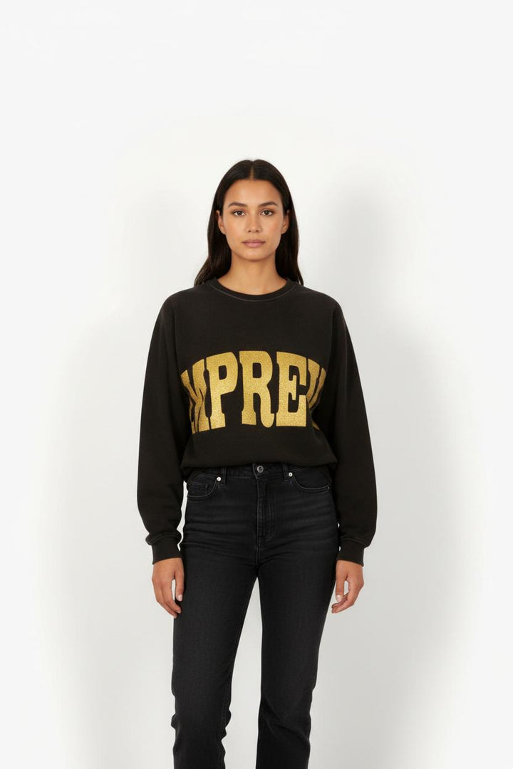 Sweat Noir et Doré - Taille XS/34