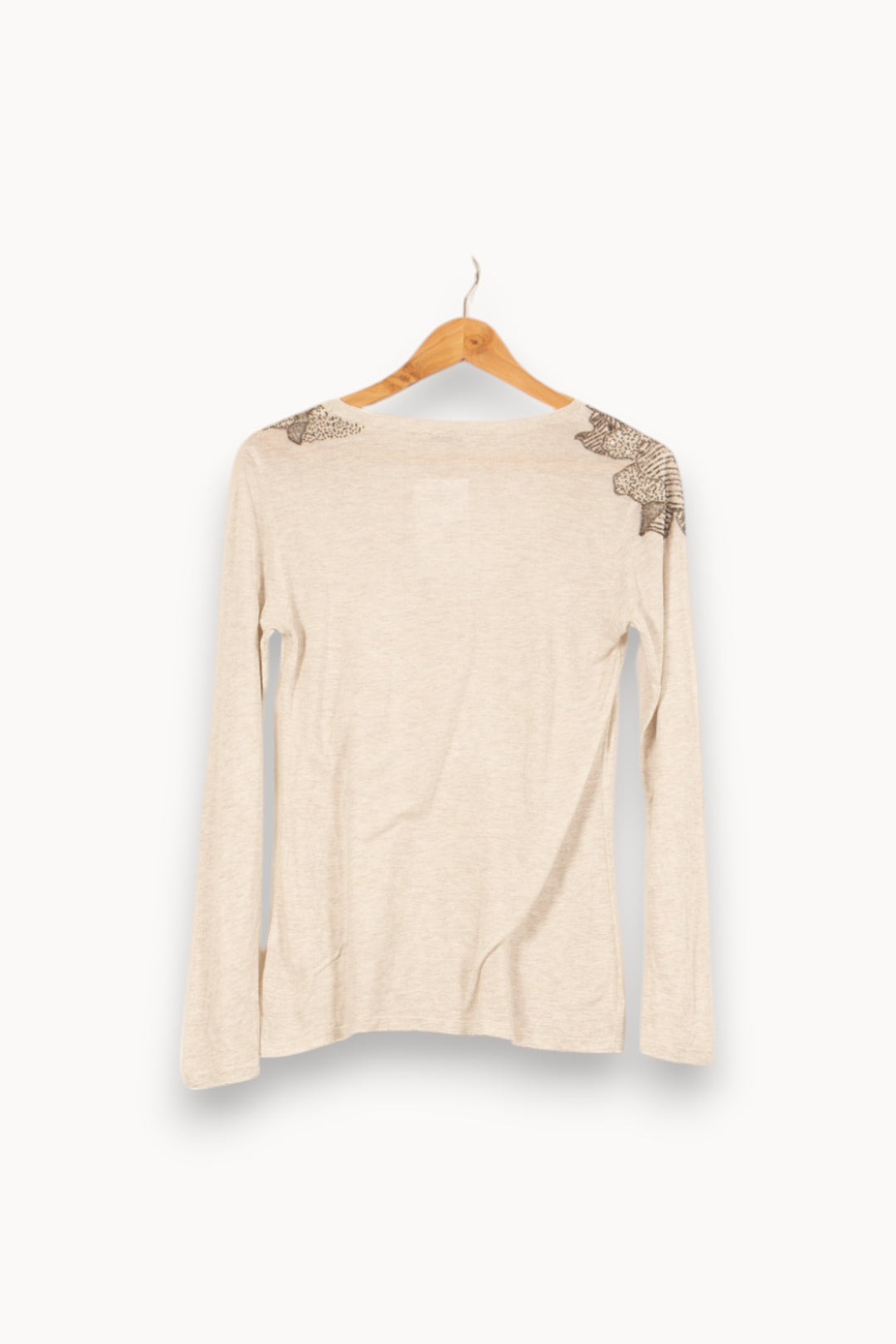 T-shirt Manches Longues Blanc - Taille M/38 de la marque IKKS | PARAD55843 - Vendu par Paradigme - Image 4