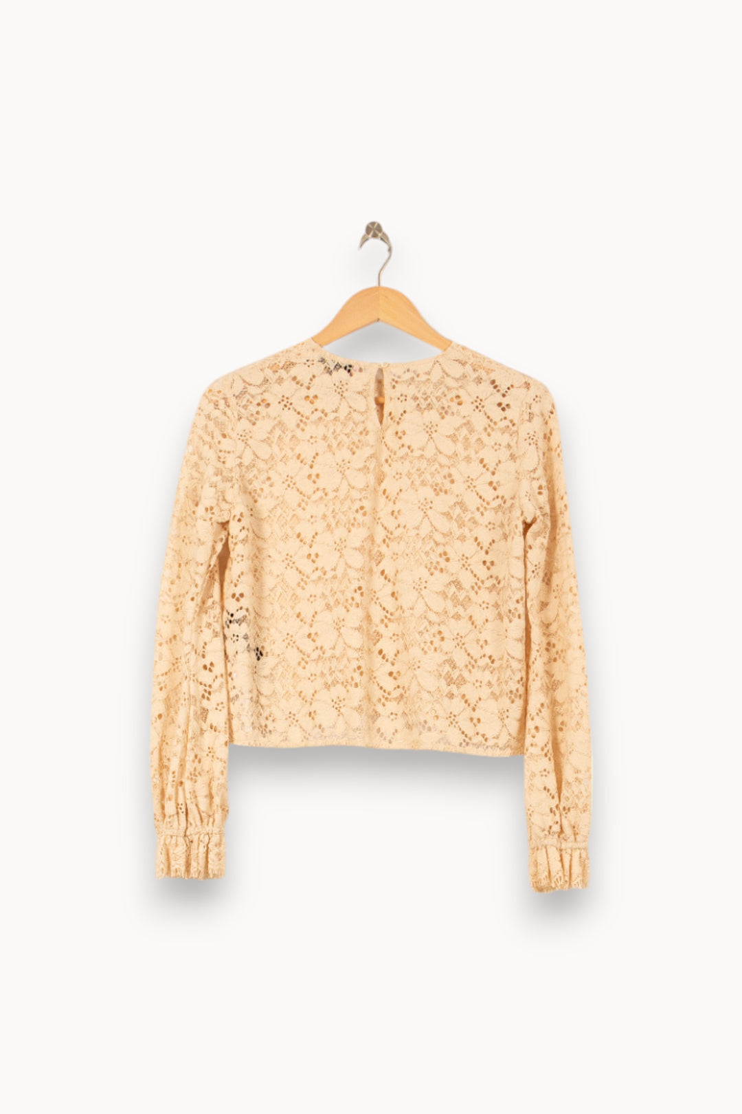 Blouse Dentelle Beige - Taille S/36 de la marque The Kooples | PARAD55845 - Vendu par Paradigme - Image 4