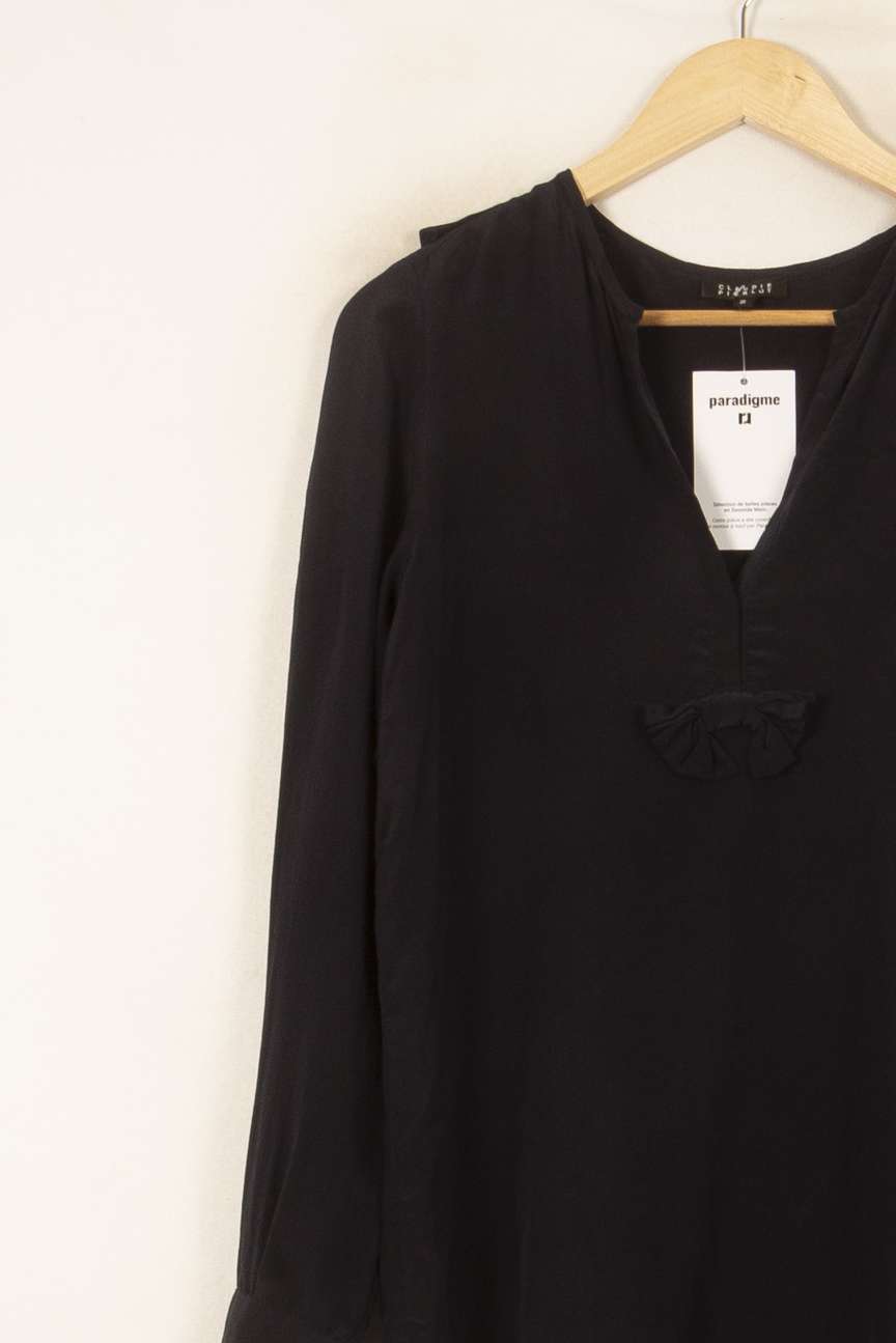 Blouse Noire - Taille M/38 de la marque Claudie Pierlot | PARAD55854 - Vendu par Paradigme - Image 3