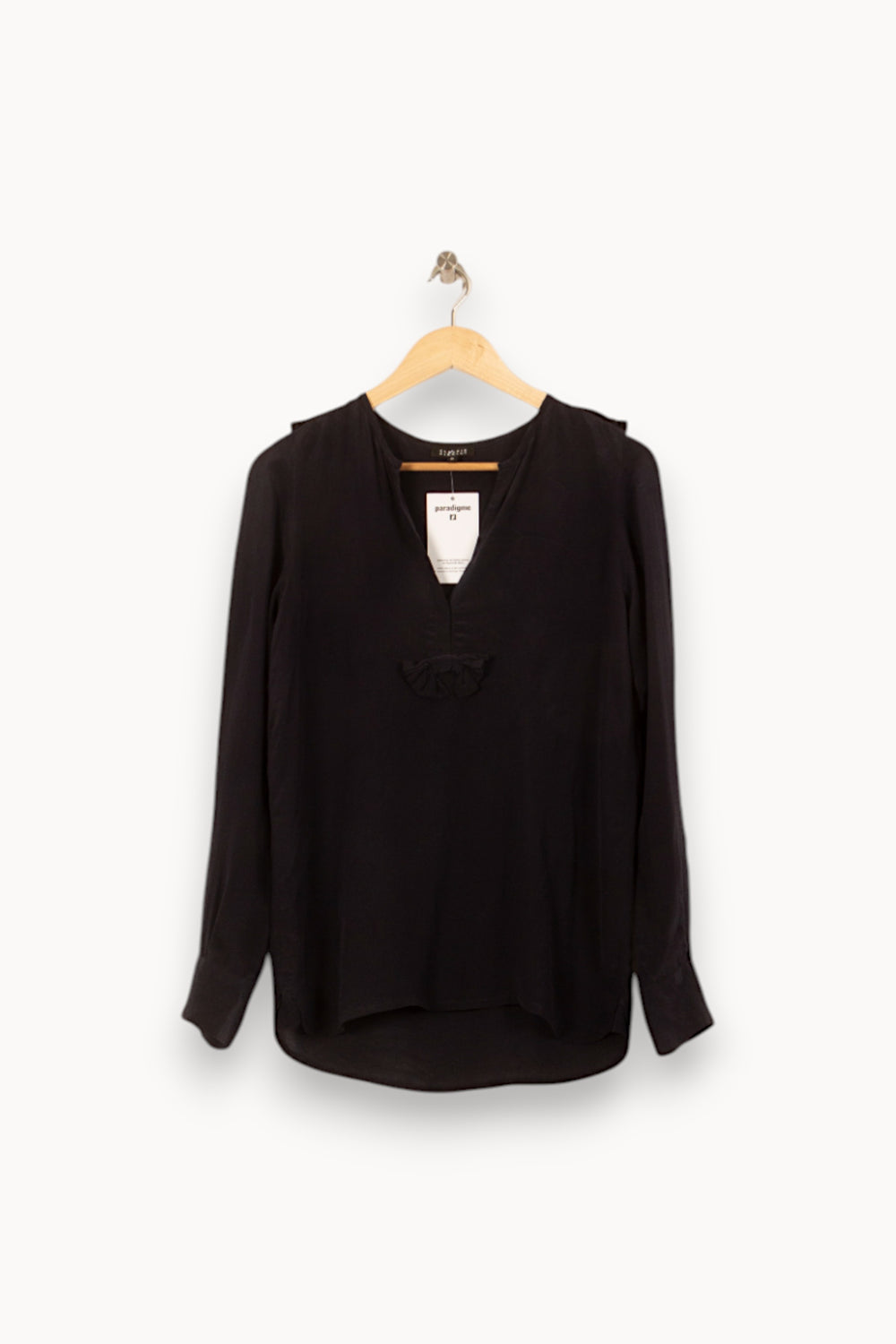 Blouse Noire - Taille M/38 de la marque Claudie Pierlot | PARAD55854 - Vendu par Paradigme - Image 2