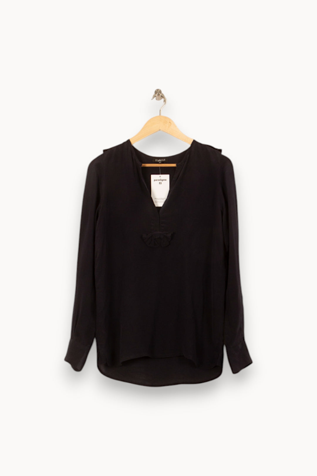 Blouse Noire - Taille M/38 de la marque Claudie Pierlot | PARAD55854 - Vendu par Paradigme - Image 2
