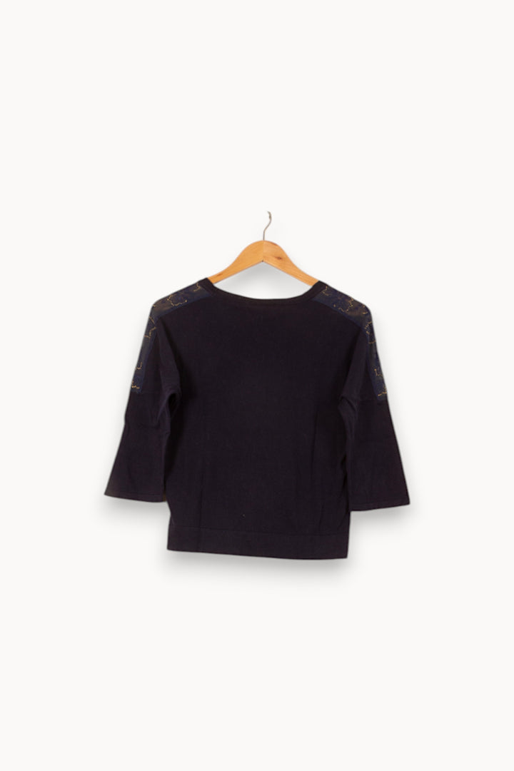 Pull Bleu - Taille S/36 de la marque Sessùn | PARAD55855 - Vendu par Paradigme - Image 4