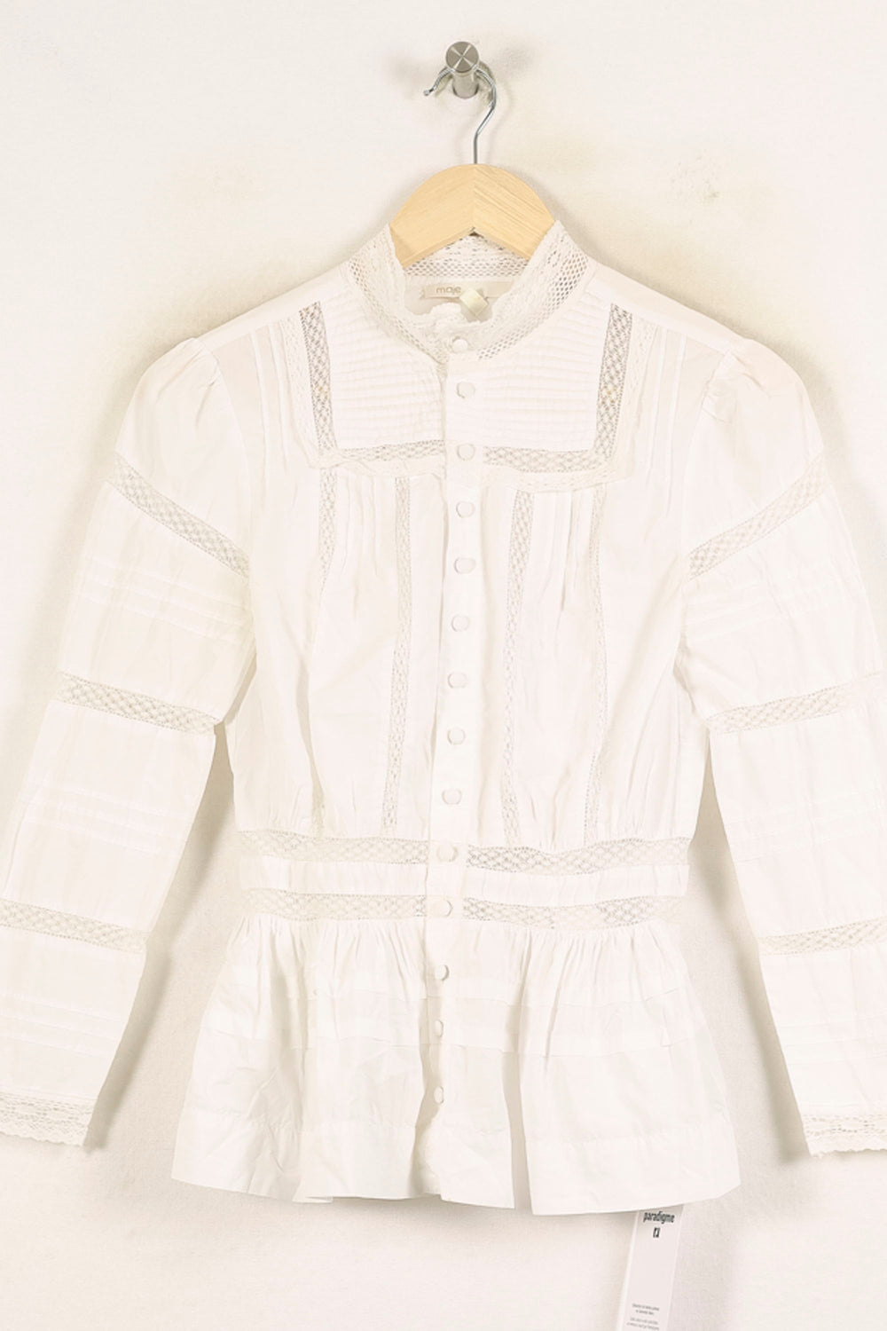 Blouse Blanche - Taille S/36 de la marque Maje | PARAD55866 - Vendu par Paradigme - Image 2