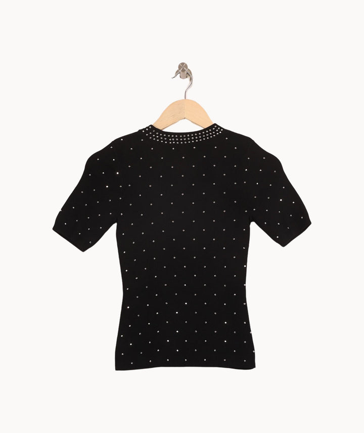 Pull Noir - Taille S/36 de la marque The Kooples | PARAD55867 - Vendu par Paradigme - Image 4