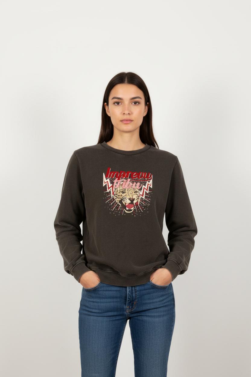 Sweat-shirt Noir - Taille S/36