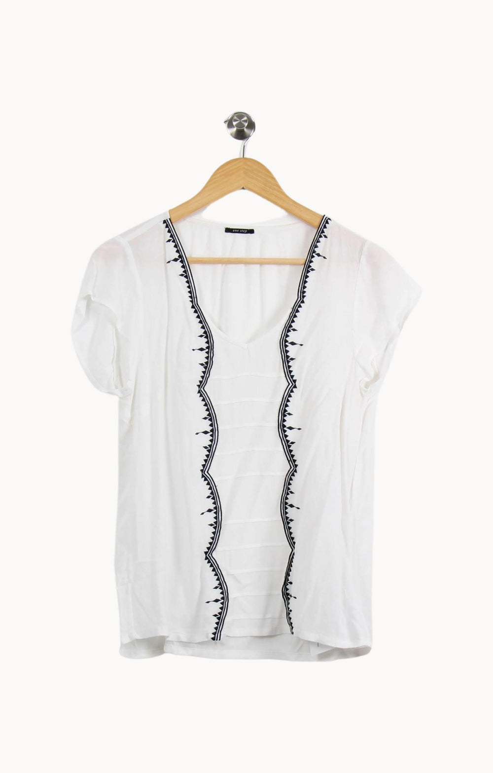 Blouse Blanche et Noire - Taille M/38 de la marque One Step | PARAD55921 - Vendu par Paradigme - Image 2