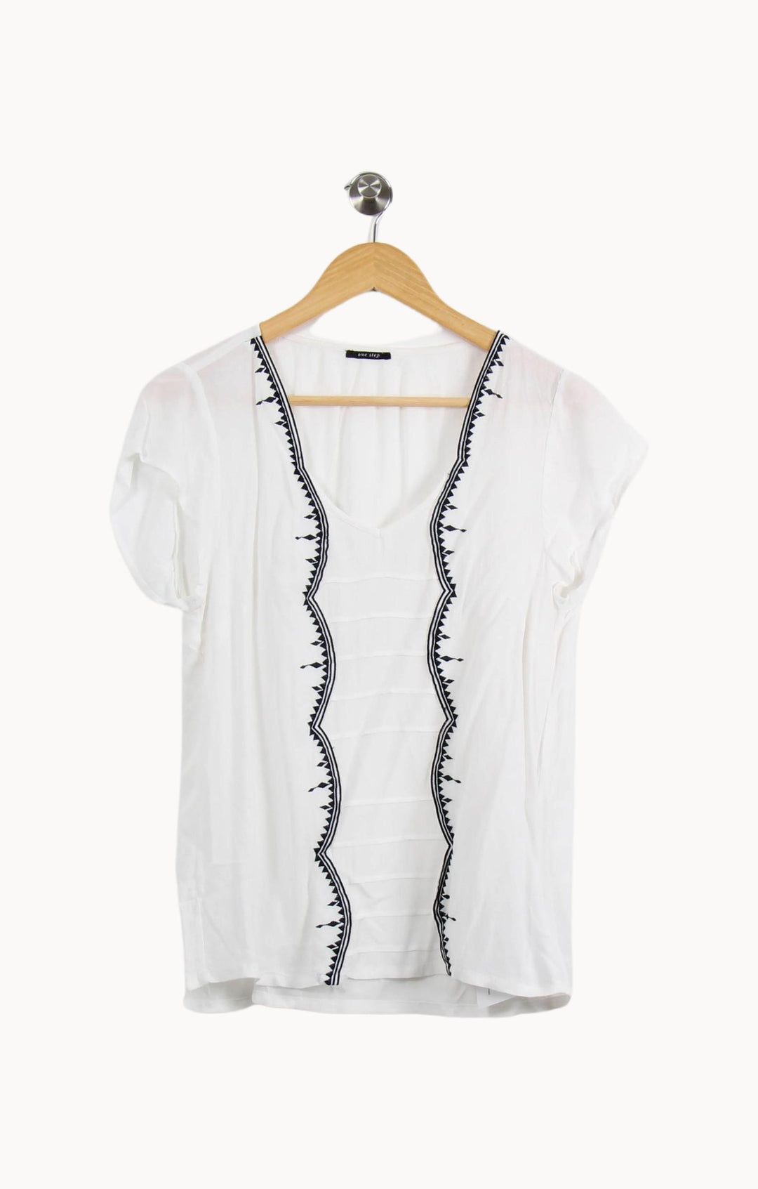 Blouse Blanche et Noire - Taille M/38 de la marque One Step | PARAD55921 - Vendu par Paradigme - Image 2