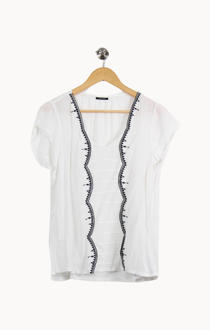 Blouse Blanche et Noire - Taille M/38 de la marque One Step | PARAD55921 - Vendu par Paradigme - Image 2
