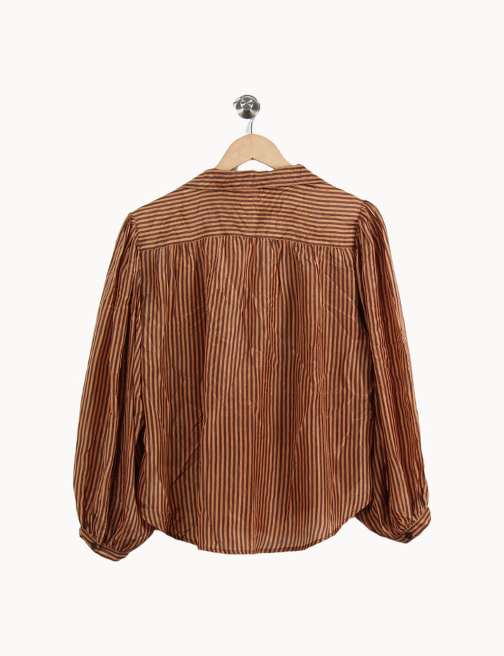 Blouse Marron et Noir - Taille M/38 de la marque Mes Demoiselles Paris | PARAD55923 - Vendu par Paradigme - Image 4