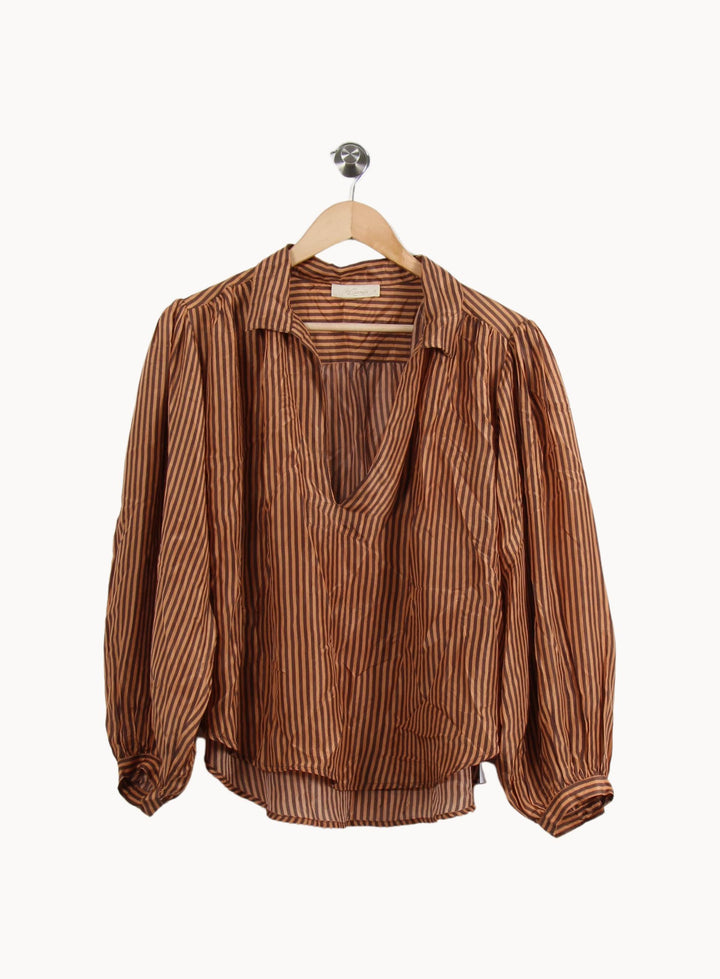 Blouse Marron et Noir - Taille M/38 de la marque Mes Demoiselles Paris | PARAD55923 - Vendu par Paradigme - Image 2