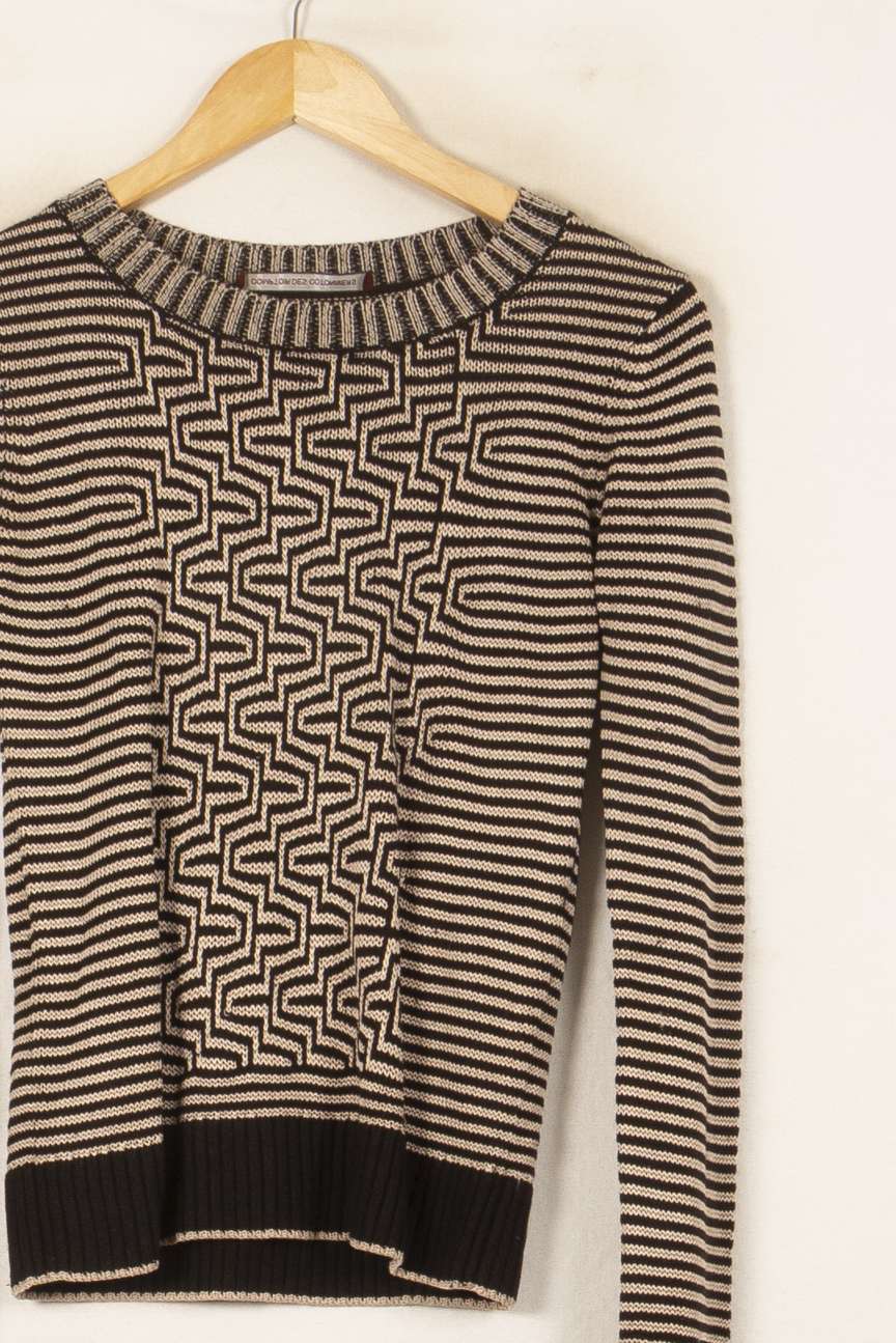 Pull Noir et Beige - Taille XS/34 de la marque Comptoir des Cotonniers | PARAD55930 - Vendu par Paradigme - Image 3