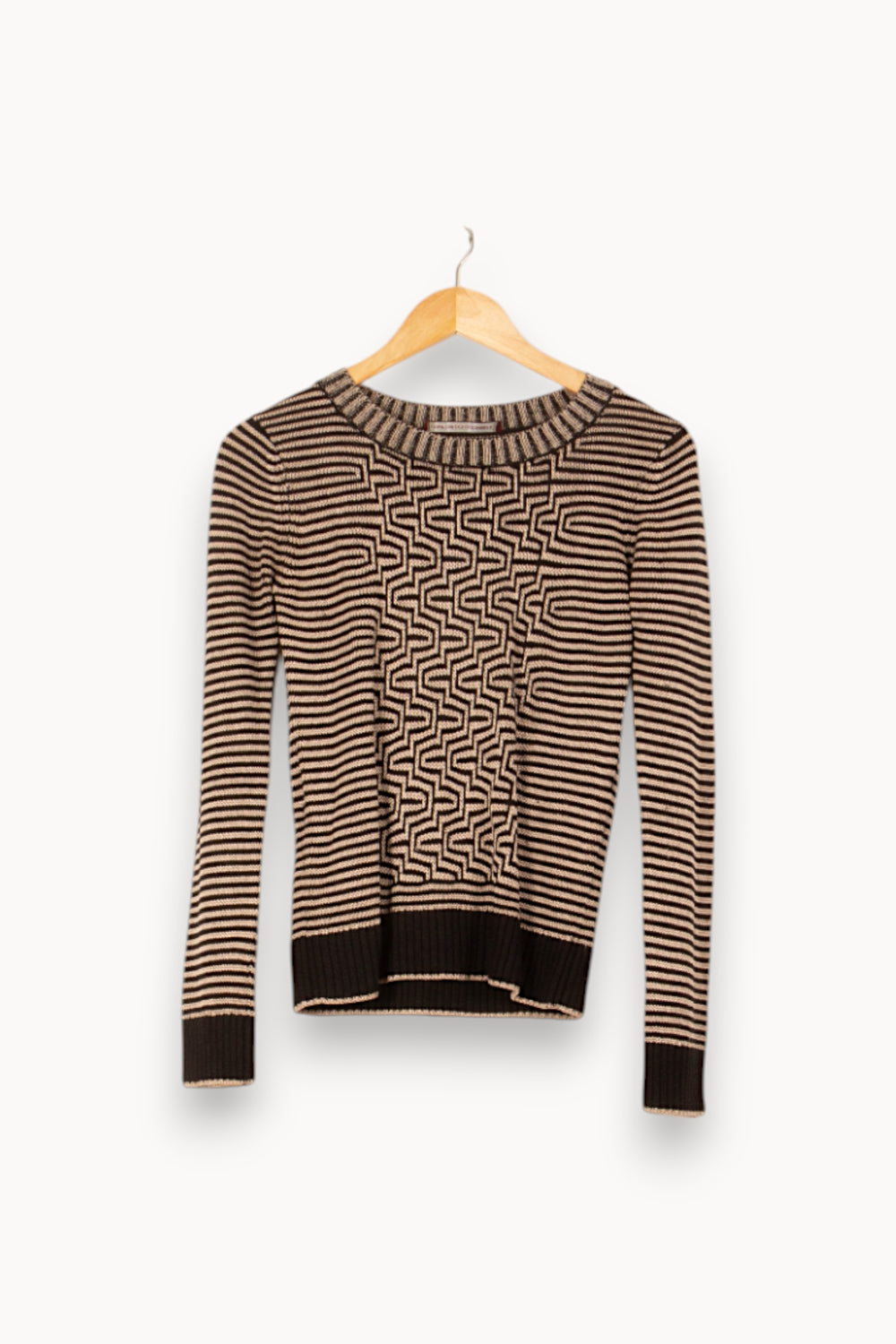 Pull Noir et Beige - Taille XS/34 de la marque Comptoir des Cotonniers | PARAD55930 - Vendu par Paradigme - Image 2
