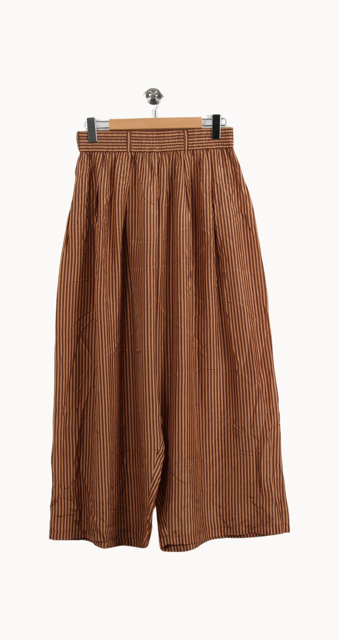 Pantalon Large Marron à Rayures - Taille M/38 de la marque Mes Demoiselles Paris | PARAD55960 - Vendu par Paradigme - Image 2