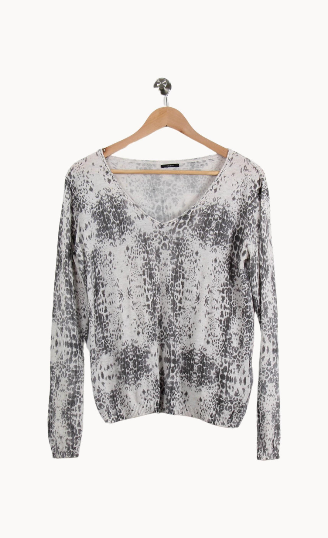 Pull Gris et Blanc - Taille L/40 de la marque IKKS | PARAD55975 - Vendu par Paradigme - Image 2