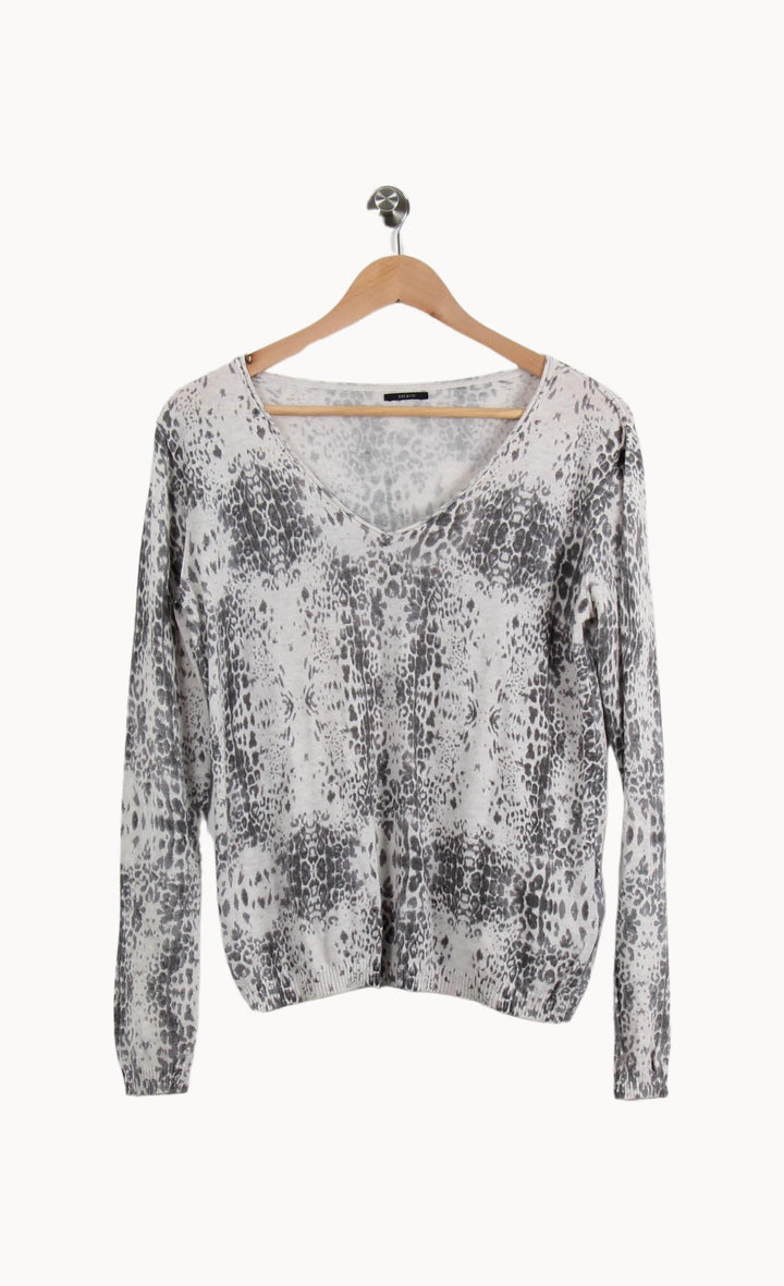 Pull Gris et Blanc - Taille L/40 de la marque IKKS | PARAD55975 - Vendu par Paradigme - Image 2
