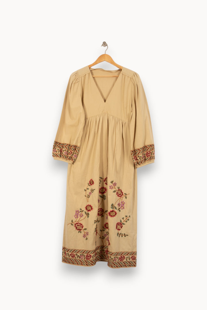 Robe Longue Beige et Rouge - Taille S/36 de la marque Louise Misha | PARAD55978 - Vendu par Paradigme - Image 2