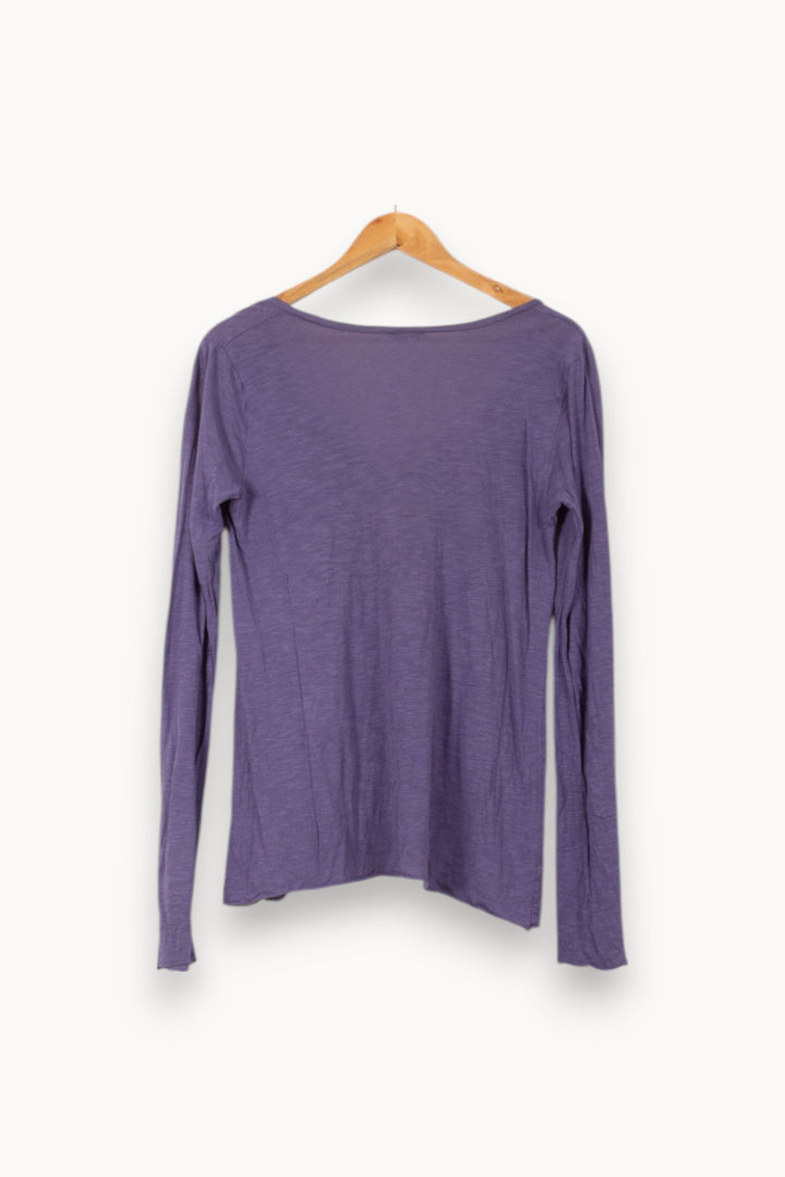 Tee-shirt Manches Longues Bleu - Taille M/38 de la marque American Vintage | PARAD55987 - Vendu par Paradigme - Image 4