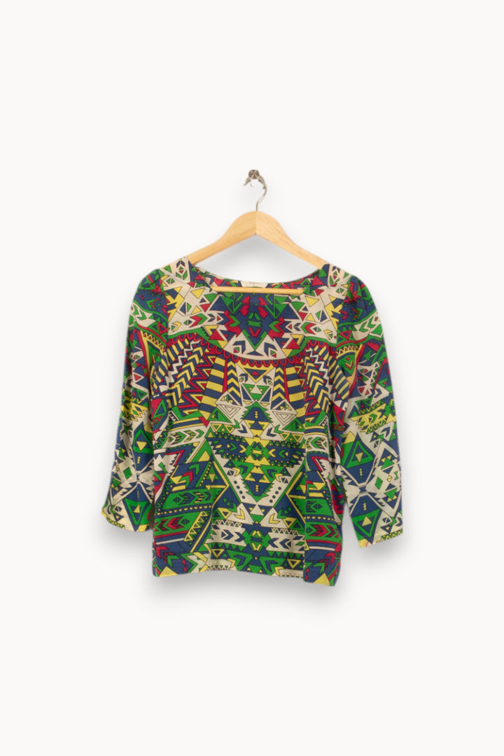 Blouse Verte et Jaune - Taille M/38 de la marque ba&sh | PARAD55989 - Vendu par Paradigme - Image 2
