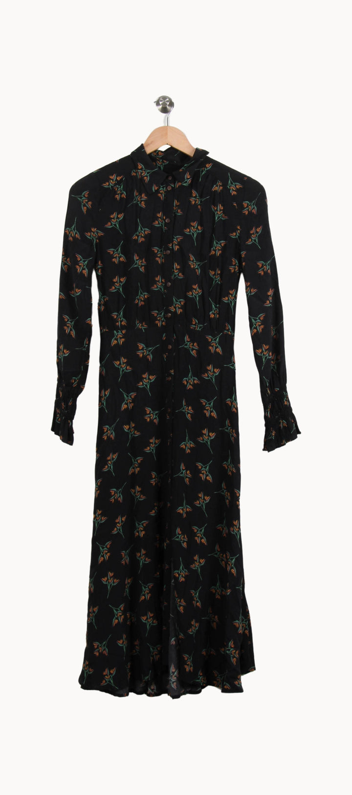 Robe Longue Noire et Verte - Taille XS/34 de la marque ba&sh | PARAD55993 - Vendu par Paradigme - Image 2