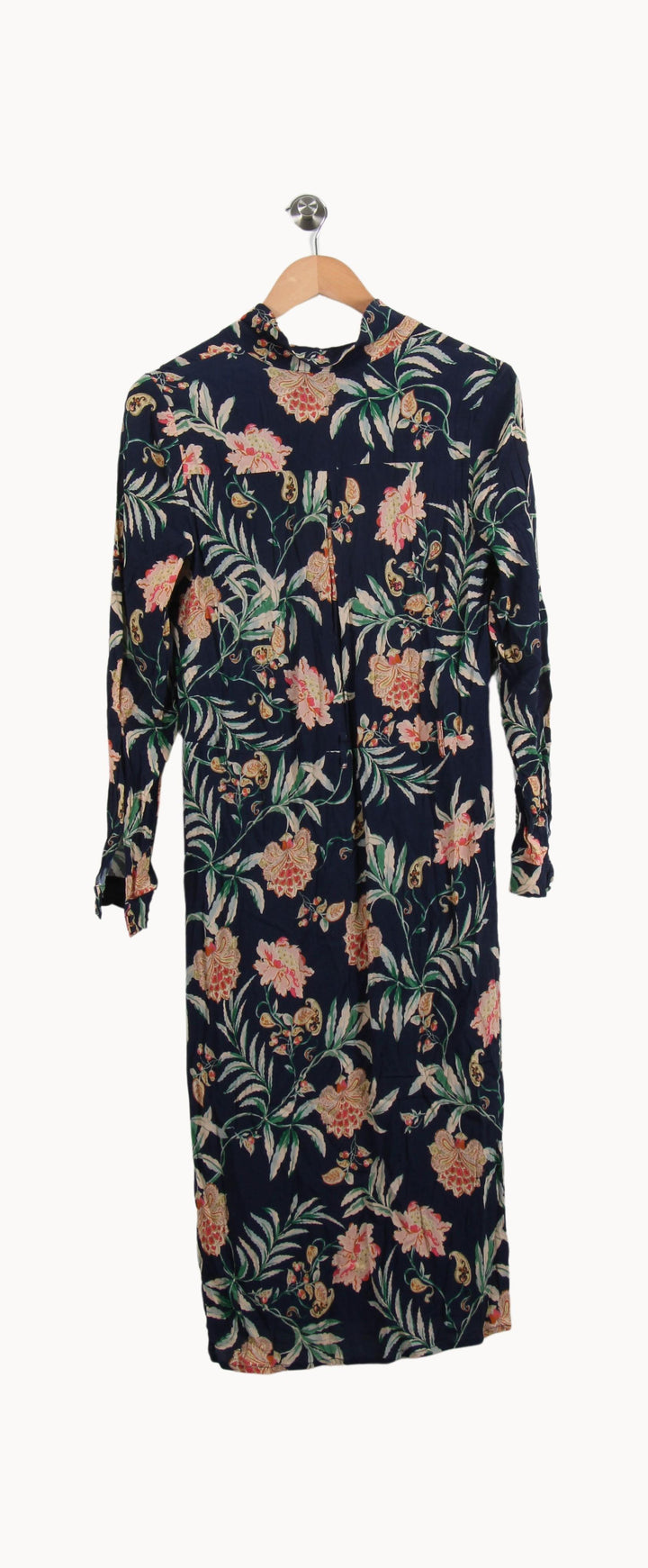 Robe Longue Bleue et Fleurie - Taille XS/34 de la marque Sézane | PARAD55994 - Vendu par Paradigme - Image 4