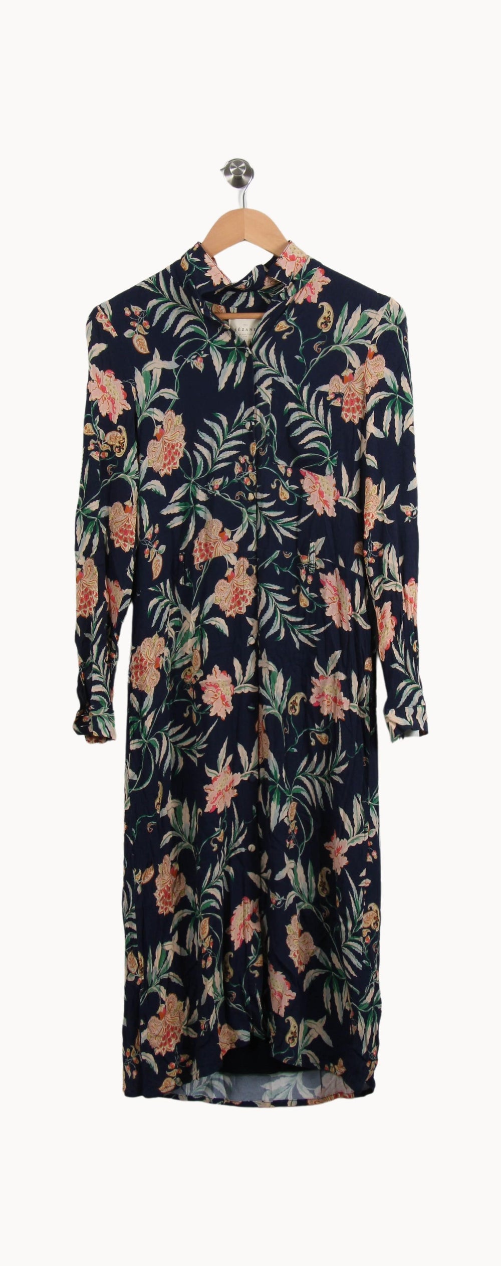 Robe Longue Bleue et Fleurie - Taille XS/34 de la marque Sézane | PARAD55994 - Vendu par Paradigme - Image 2