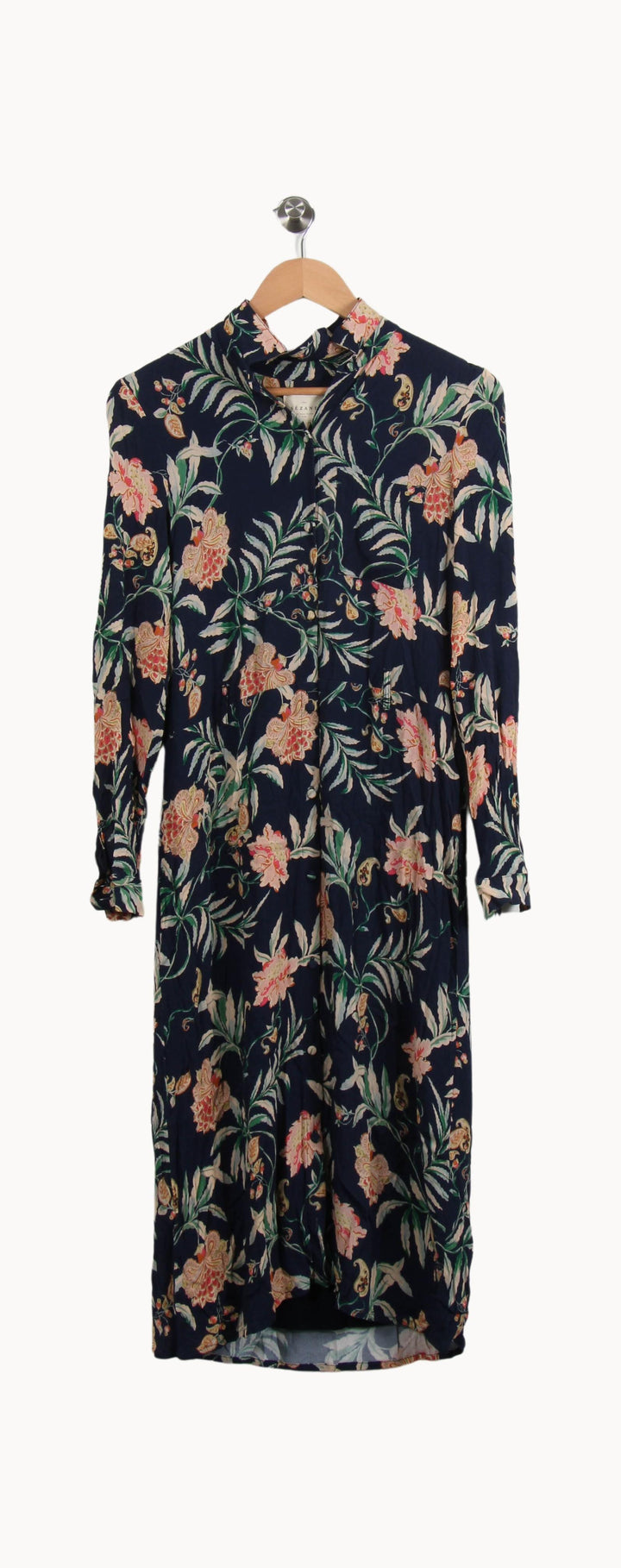 Robe Longue Bleue et Fleurie - Taille XS/34 de la marque Sézane | PARAD55994 - Vendu par Paradigme - Image 2