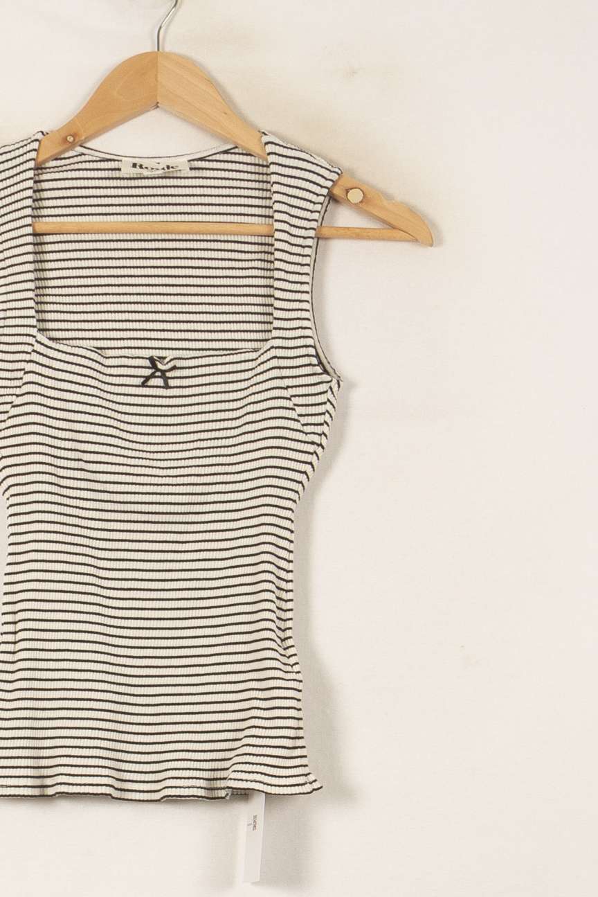 Débardeur Blanc et Noir - Taille XS/34 de la marque Rouje | PARAD56004 - Vendu par Paradigme - Image 3