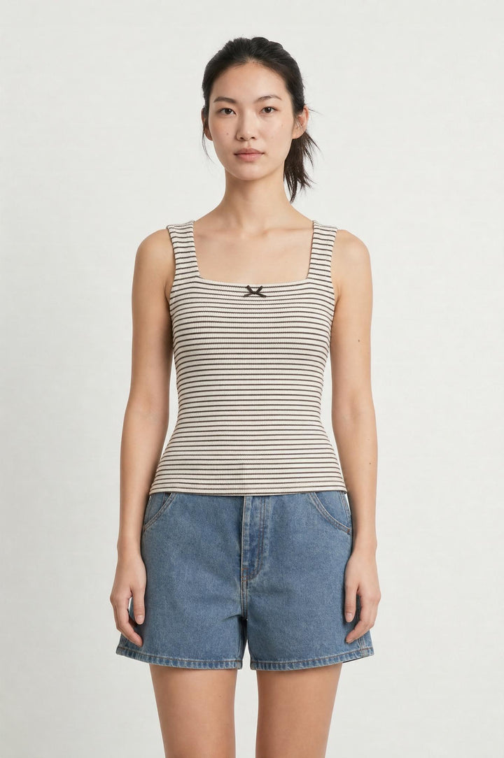 Débardeur Blanc et Noir - Taille XS/34