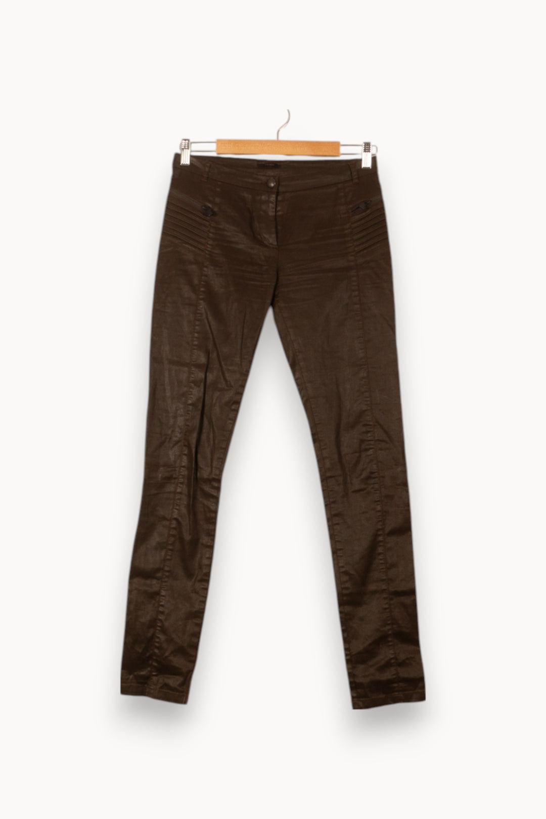 Pantalon Slim Marron - Taille S/36 de la marque IKKS | PARAD56008 - Vendu par Paradigme - Image 2