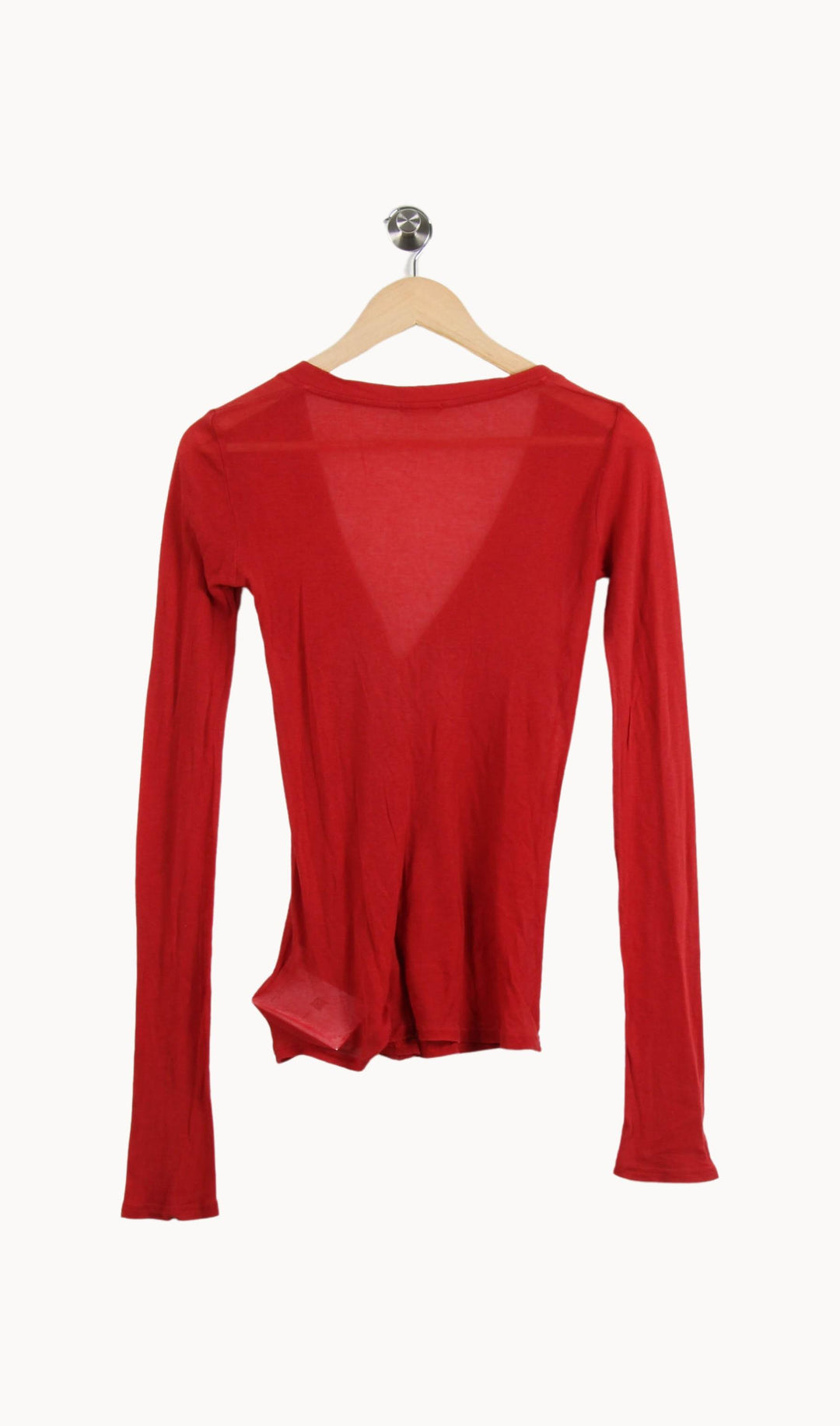 Cardigan Rouge - Taille M/38 de la marque American Vintage | PARAD56013 - Vendu par Paradigme - Image 4