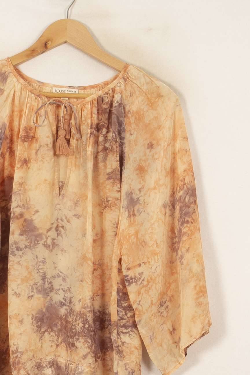 Blouse Orange et Marron - Taille M/38 de la marque Louise Misha | PARAD56020 - Vendu par Paradigme - Image 3