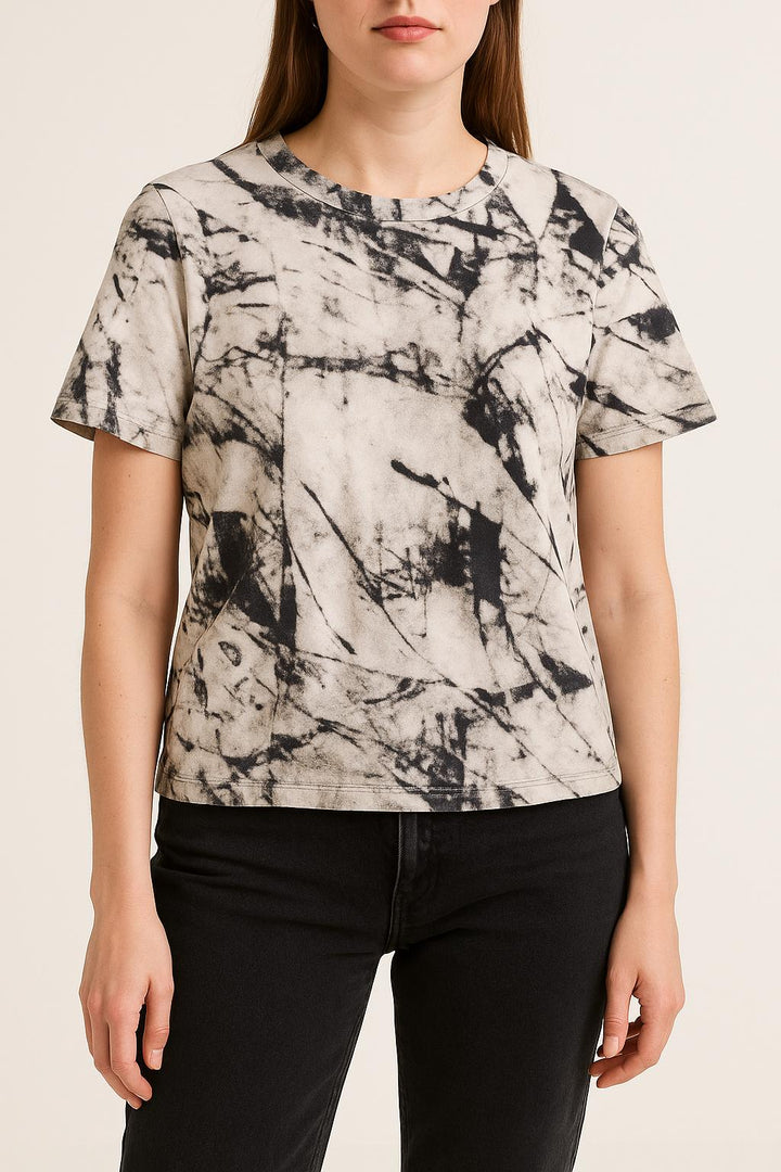 Tee-shirt Blanc et Noir - Taille S/36 de la marque FRNCH | PARAD56024 - Vendu par Paradigme - Image 1